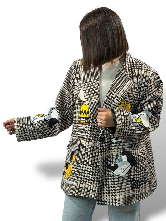 HAPINESS - VESTE OVERSIZE MOTIF SNOOPY JUSQU'A LA TAILLE 52