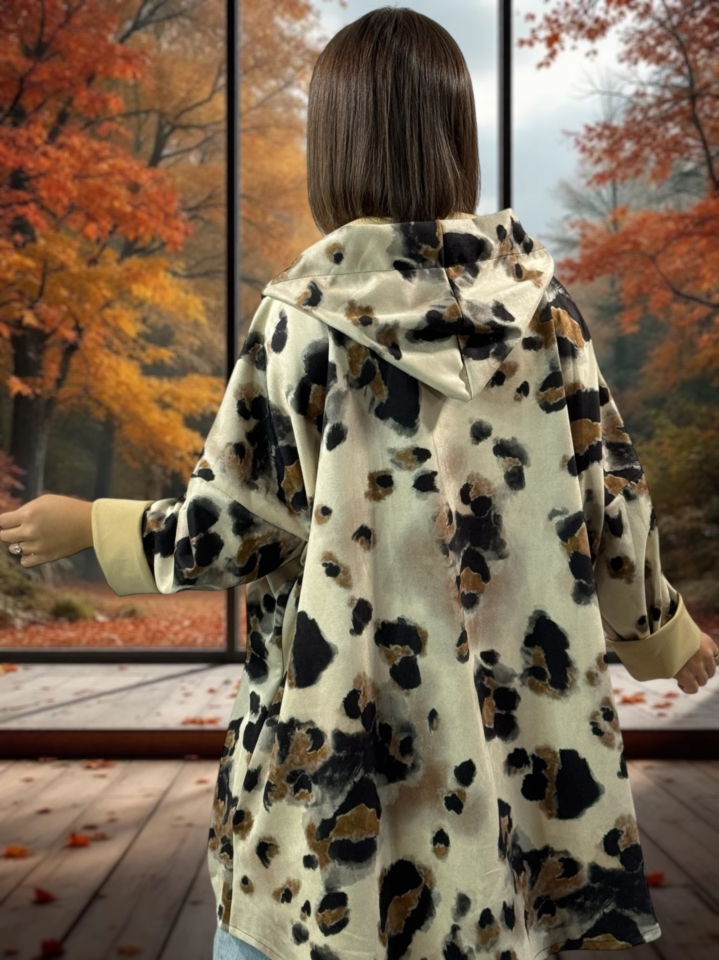 STEFANIA - VESTE EN SUEDINE OVERSIZE JUSQU'A LA TAILLE 54