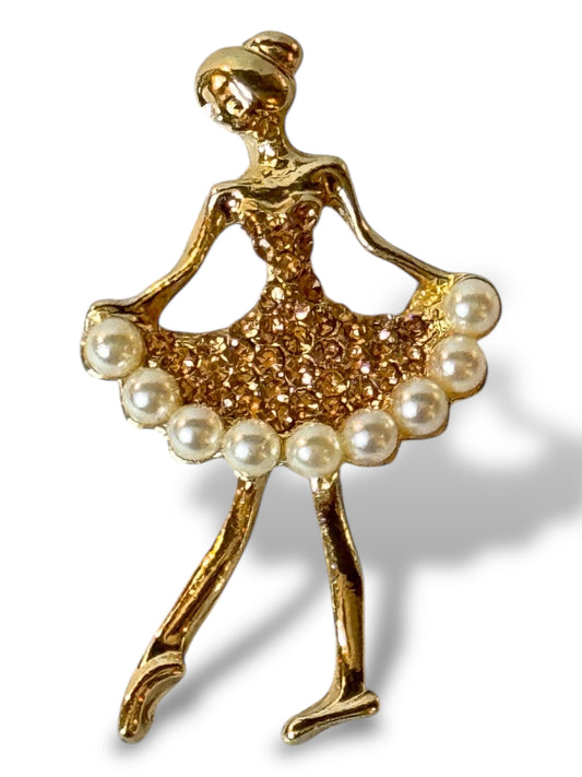 MISS - BROCHE AVEC STRASS ET PERLE