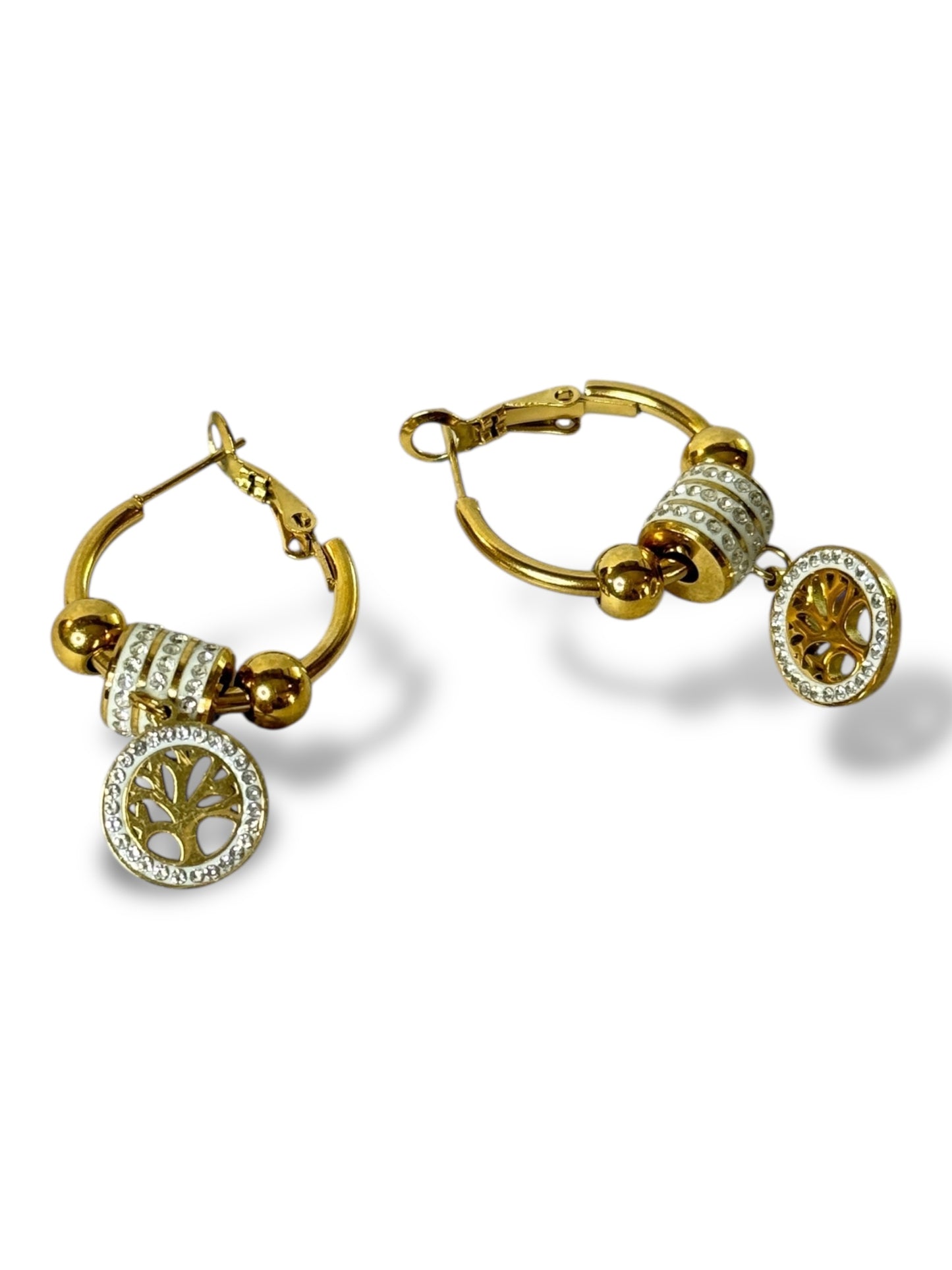 CLARICE - BOUCLES D'OREILLES CREOLES ARBRE DE VIE