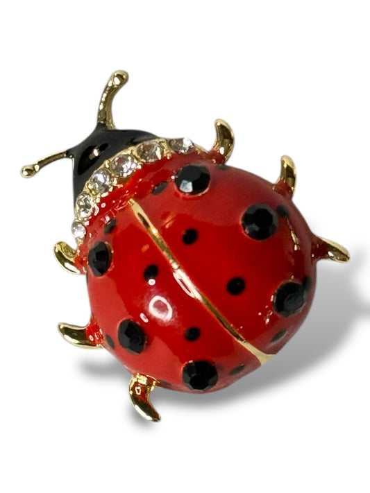 COCCINELLE - BROCHE AVEC STRASS