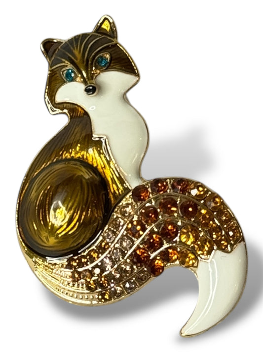 RENARD - BROCHE AVEC STRASS TENDANCE