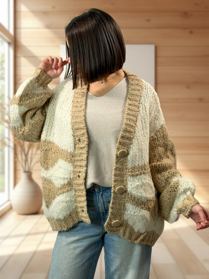 LINETTE -  GILET OVERSIZE JUSQU'A LA TAILLE 50/52