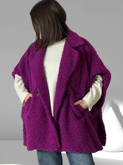 COCO - VESTE CYCLAMEN EN MOUMOUTE JUSQU'À LA TAILLE 54/56