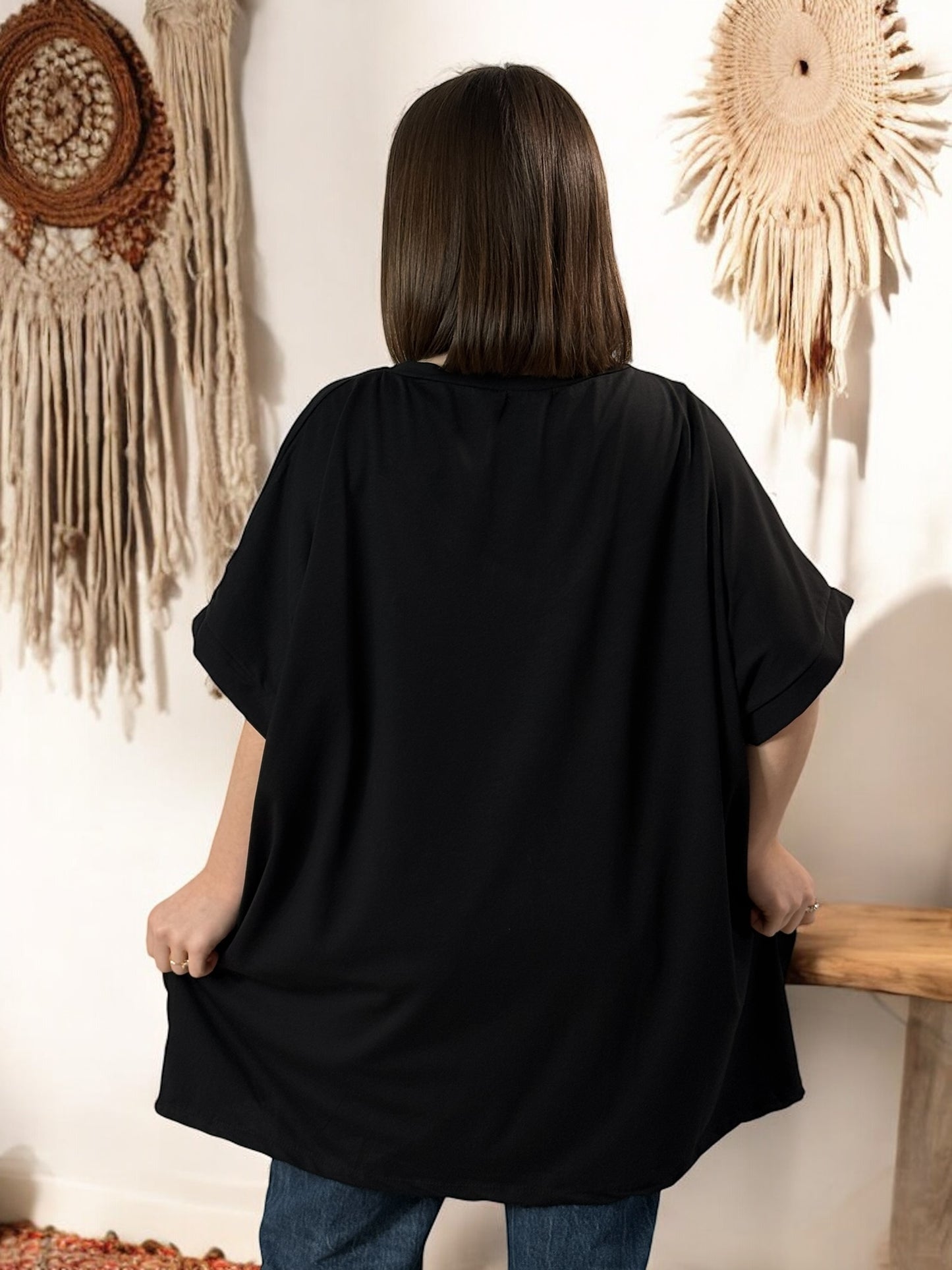 NINO - T-SHIRT NOIR MOTIF IBIZA JUSQU'A LA TAILLE 58