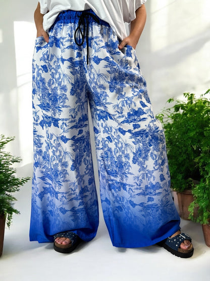 ROMAIN - PANTALON FLUIDE MOTIF IMPERIAL JUSQU'A LA TAILLE 50