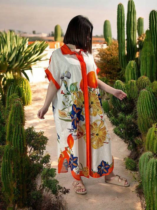 ITICA - ROBE OVERSIZE A MOTIF JUSQU'A LA TAILLE 56