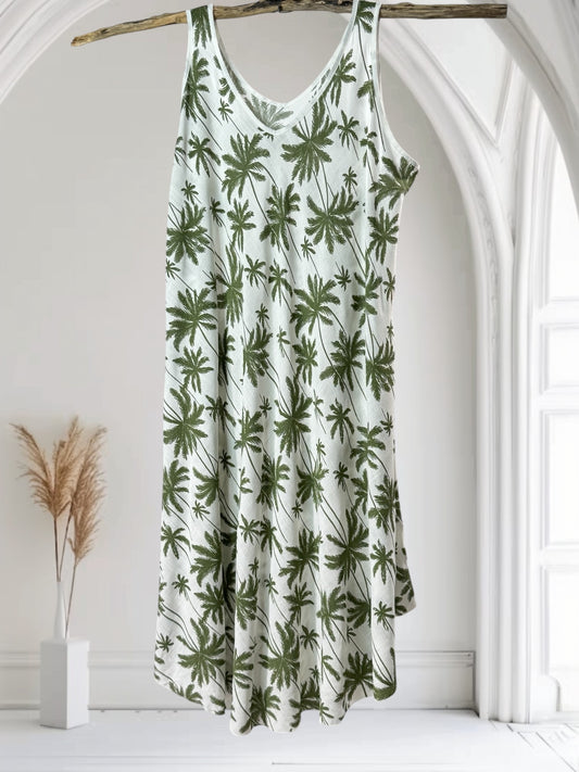 OLIVIA - ROBE PALMIER KAKI JUSQU'A LA TAILLE 58/60