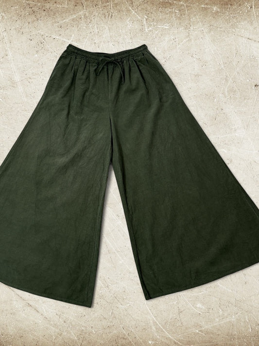 SERGIO - PANTALON AMPLE EN VELOURS MILLERAIES KAKI TAILLE 46/48 A 52