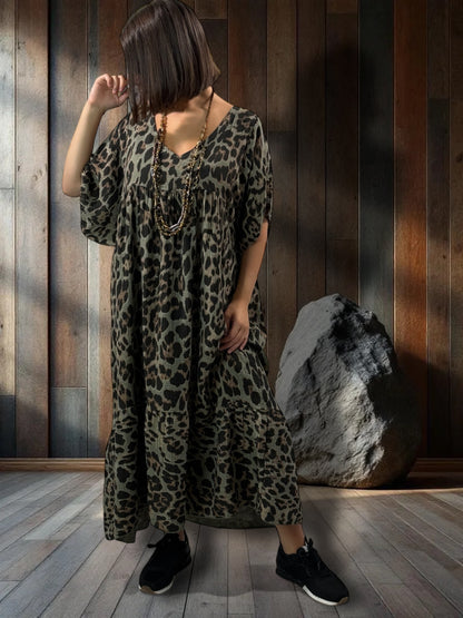 BODEGA - ROBE LEOPARD JUSQU'A LA TAILLE 56