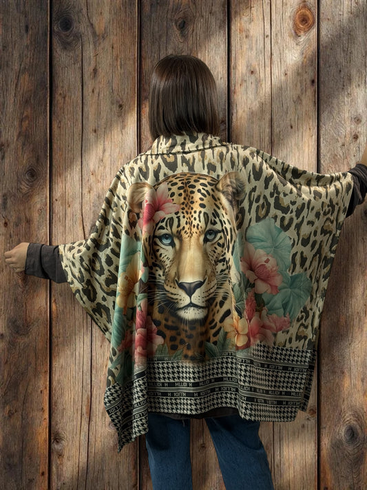 CEZANNE - VESTE CAPE EN SUEDINE JUSQU'A LA TAILLE 60