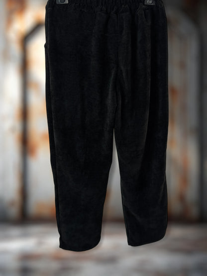LEON - PANTALON EN VELOURS NOIR TAILLE 44 A 50/52