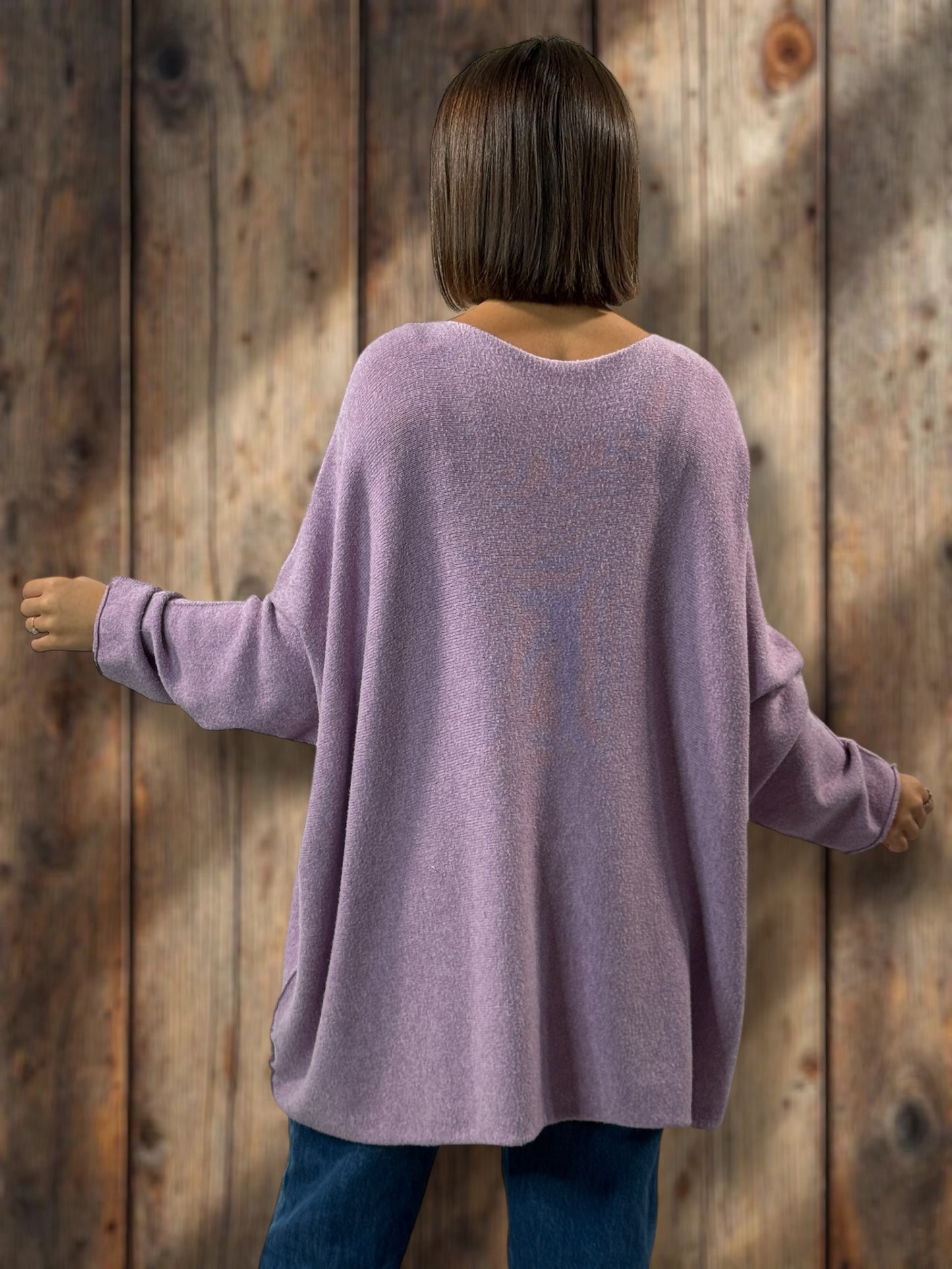 PALOMA - PULL OVERSIZE LILAS JUSQU'A LA TAILLE 56