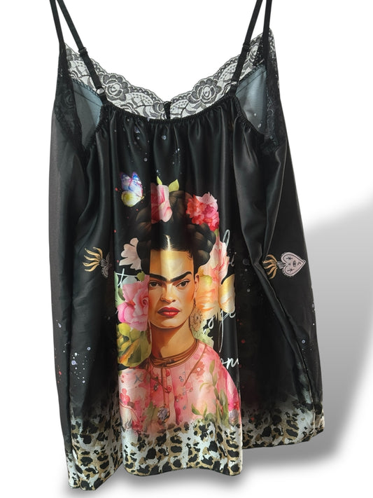 SERENA - TOP A MOTIF FRIDA KAHLO
