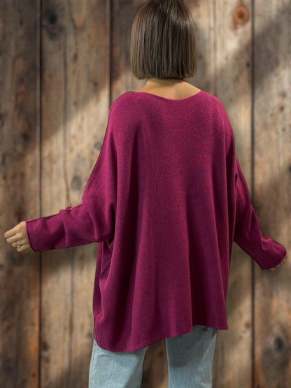PALOMA - PULL OVERSIZE VINO JUSQU'A LA TAILLE 56