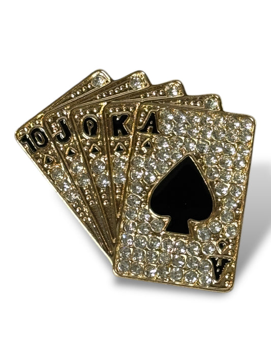 JEUX DE CARTE - BROCHE NOIR TENDANCE