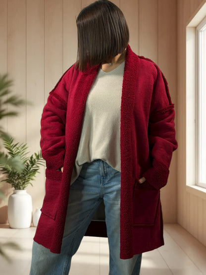 FREDERICO - VESTE ROUGE OVERSIZE JUSQU'A LA TAILLE 52