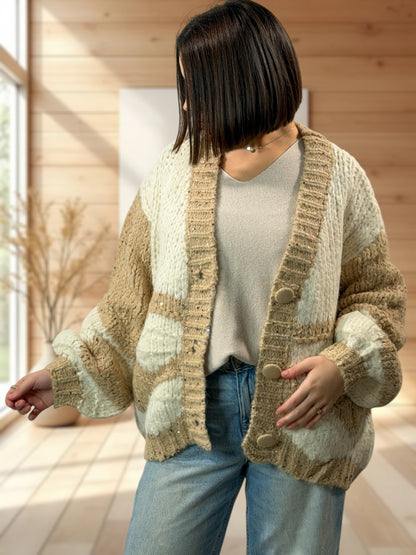 LINETTE -  GILET OVERSIZE JUSQU'A LA TAILLE 50/52