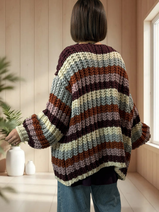 VANESSA -  GILET OVERSIZE JUSQU'A LA TAILLE 50/52