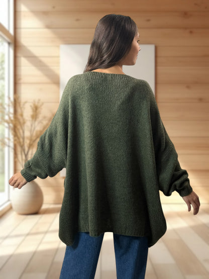 JAMES - PULL OVERSIZE KAKI JUSQU'A LA TAILLE 56