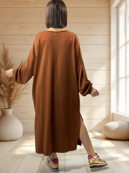 ANASTASIA - ROBE SCINTILLANTE EN MAILLE OVERSIZE JUSQU'A LA TAILLE 54