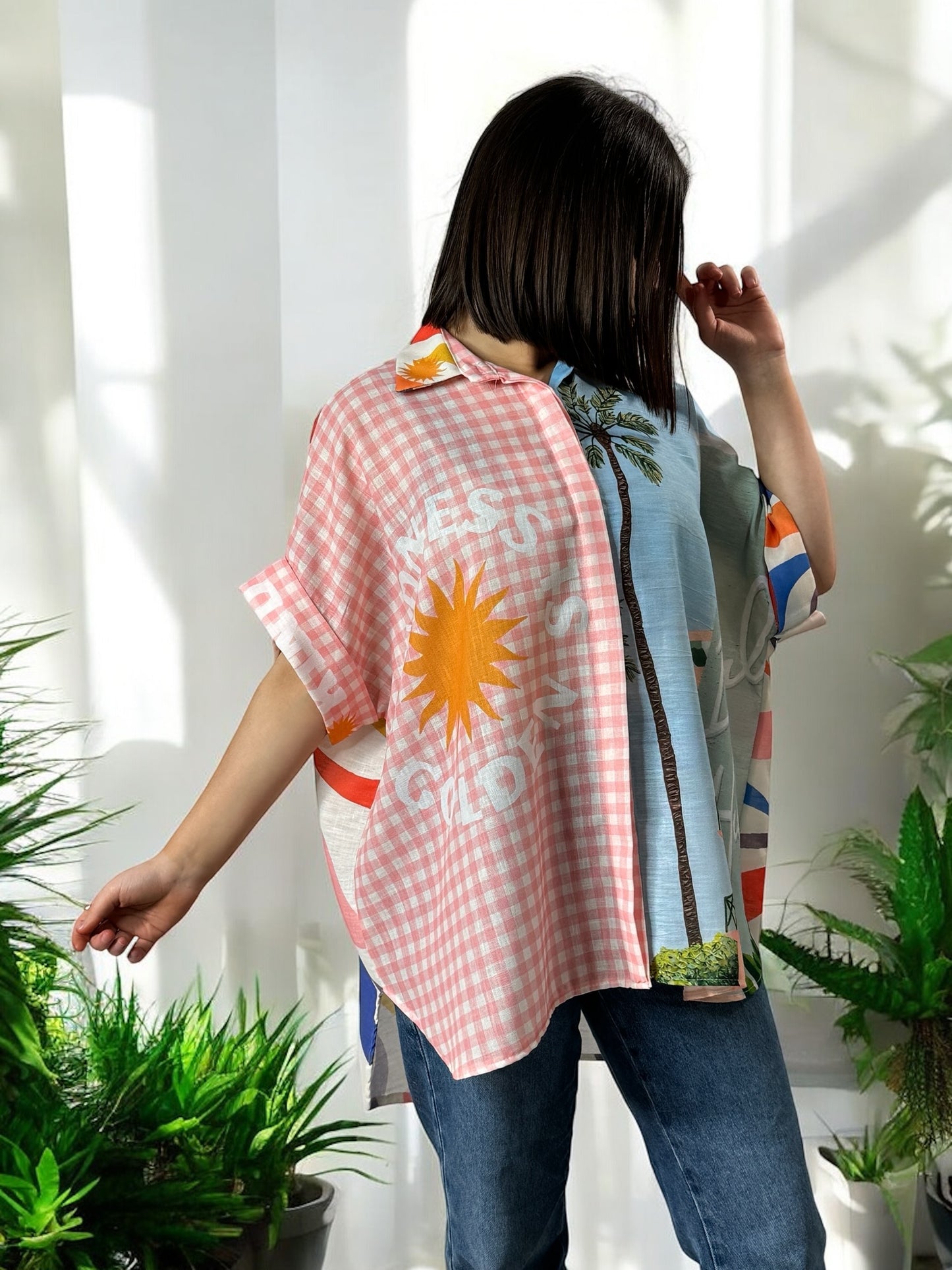 NATHY - CHEMISE OVERSIZE AVEC MOTIF JUSQU'A LA TAILLE 56