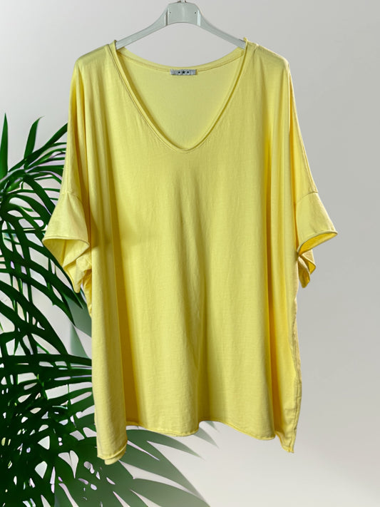 MAX - T-SHIRT JAUNE EN COTON TAILLE 48/50 A 56/58
