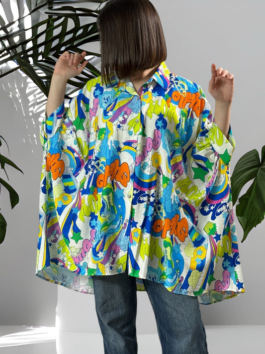 HELLO - TUNIQUE OVERSIZE A MOTIF JUSQU'A LA TAILLE 54 REF3