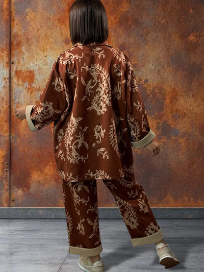 ALYSON - BLAZER ROUX A MOTIF EN SUEDINE JUSQU'A LA TAILLE 52