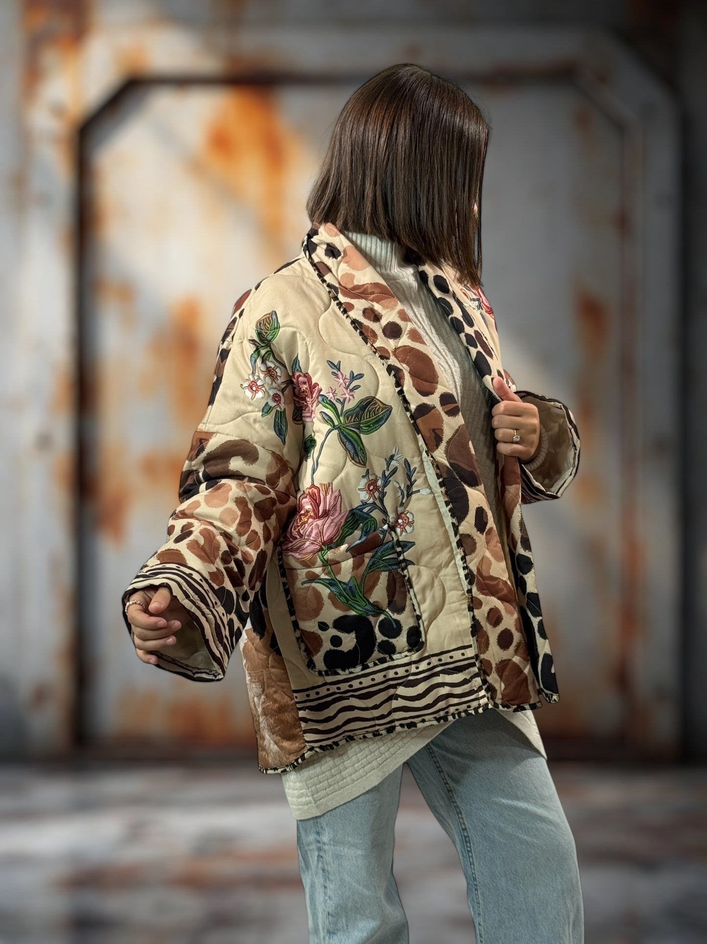 KAREN - VESTE OVERSIZE MATELASSEE JUSQU'A LA TAILLE 52