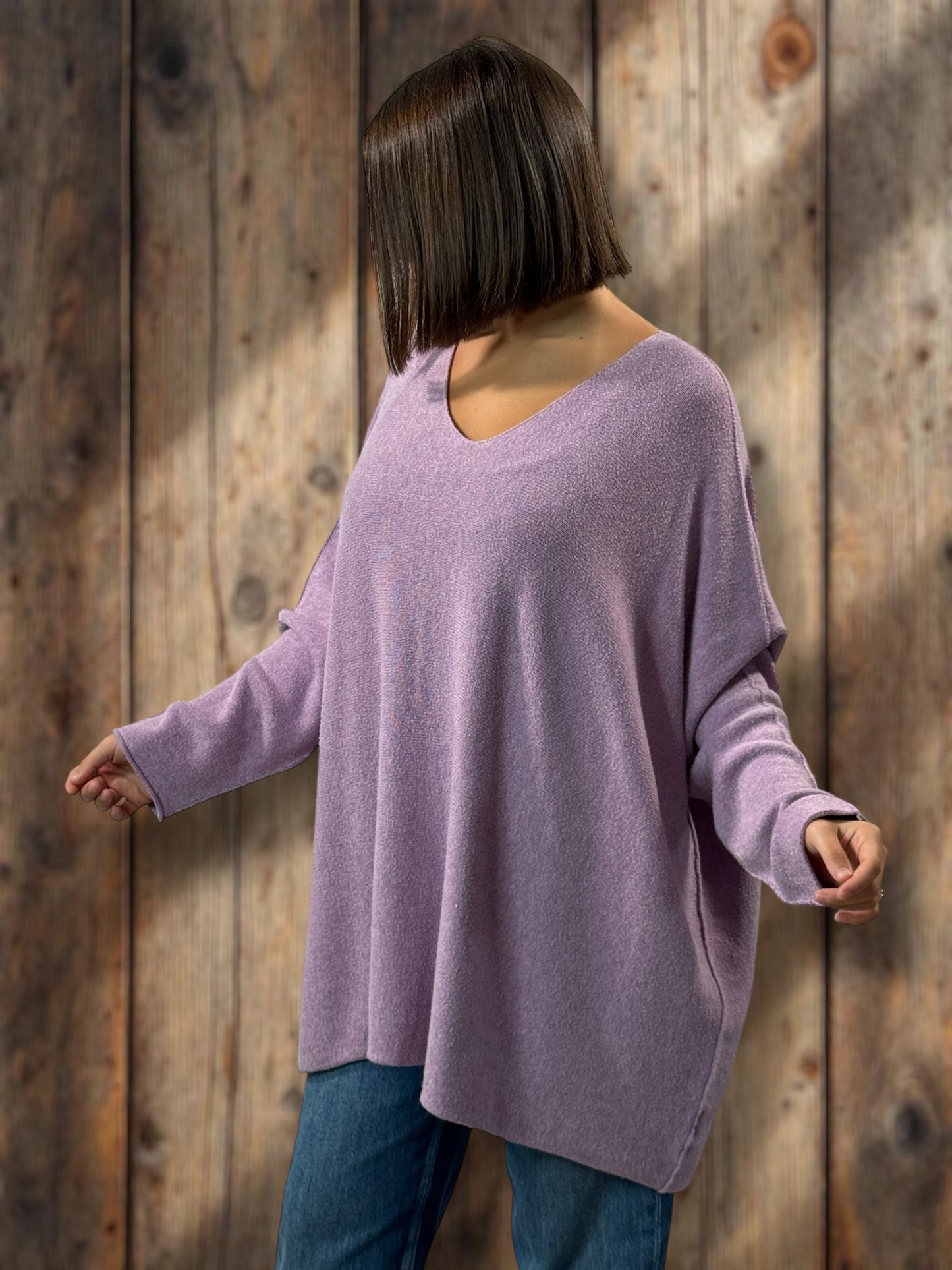 PALOMA - PULL OVERSIZE LILAS JUSQU'A LA TAILLE 56