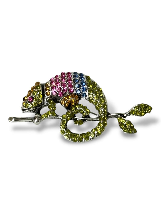 IGUANE - BROCHE AVEC STRASS