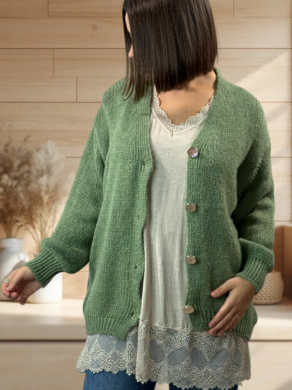 NOHA - GILET KAKI JUSQU'A LA TAILLE 48/50