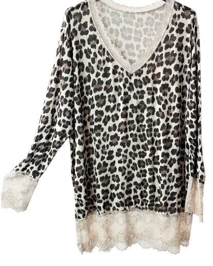 LOLITA - TOP SOUS VÊTEMENT ROULEAU LEOPARD JUSQU'A LA TAILLE 54/56