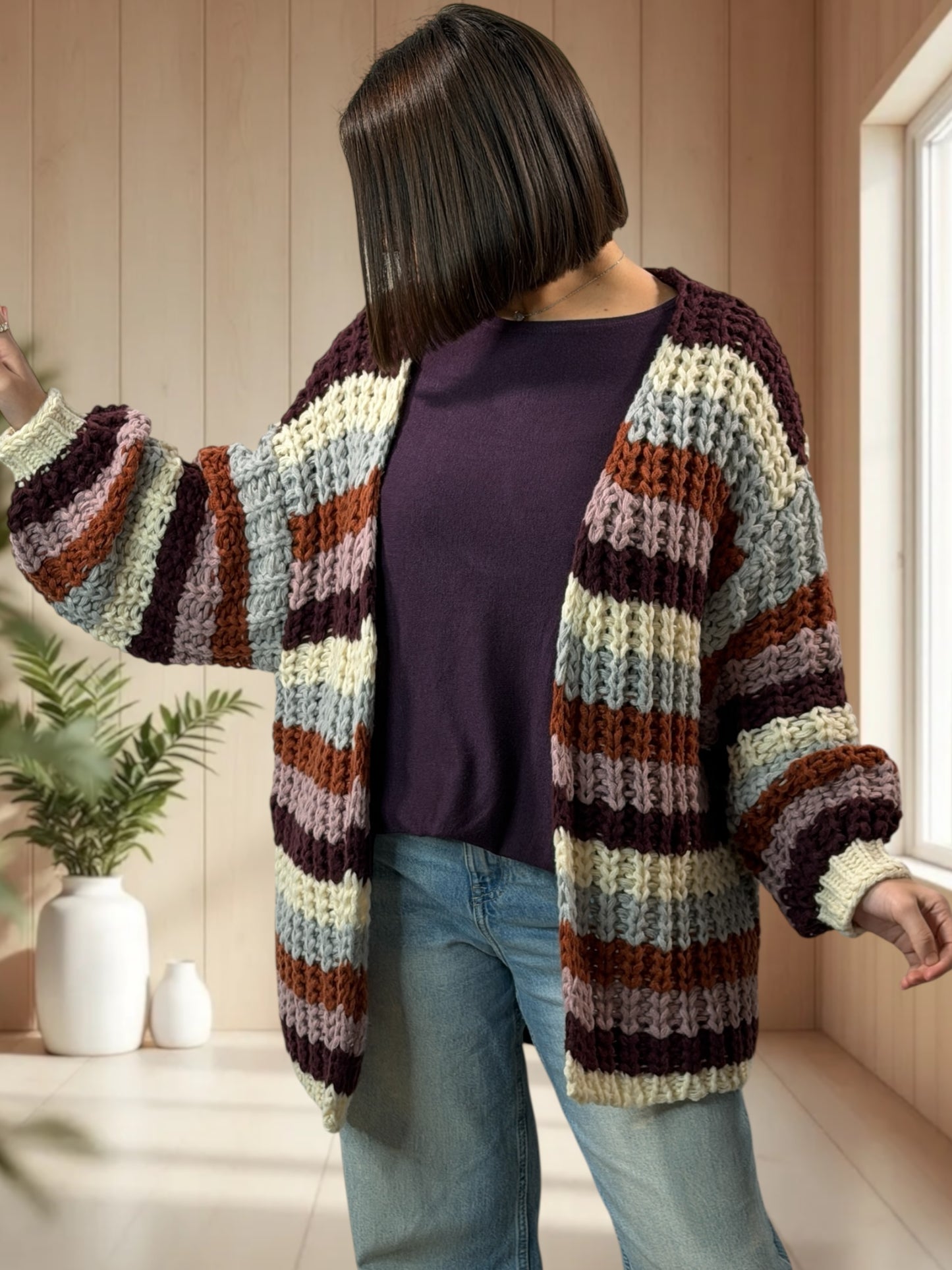 VANESSA -  GILET OVERSIZE JUSQU'A LA TAILLE 50/52