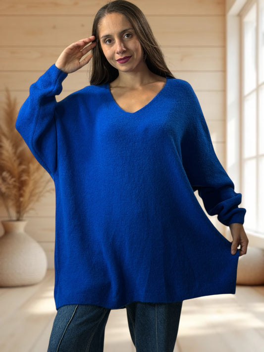 ANGELICA - PULL OVERSIZE IMPERIAL AVEC ALPAGA JUSQU'A LA TAILLE 56