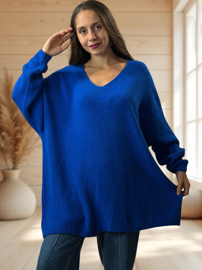 ANGELICA - PULL OVERSIZE IMPERIAL AVEC ALPAGA JUSQU'A LA TAILLE 56