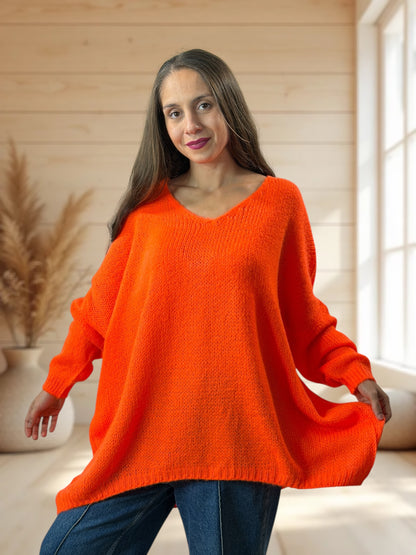 RAPHAEL - PULL ORANGE JUSQU'A LA TAILLE 54/56