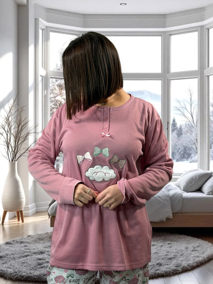 CARLITA - PYJAMA ROSE CHAUD 50/52