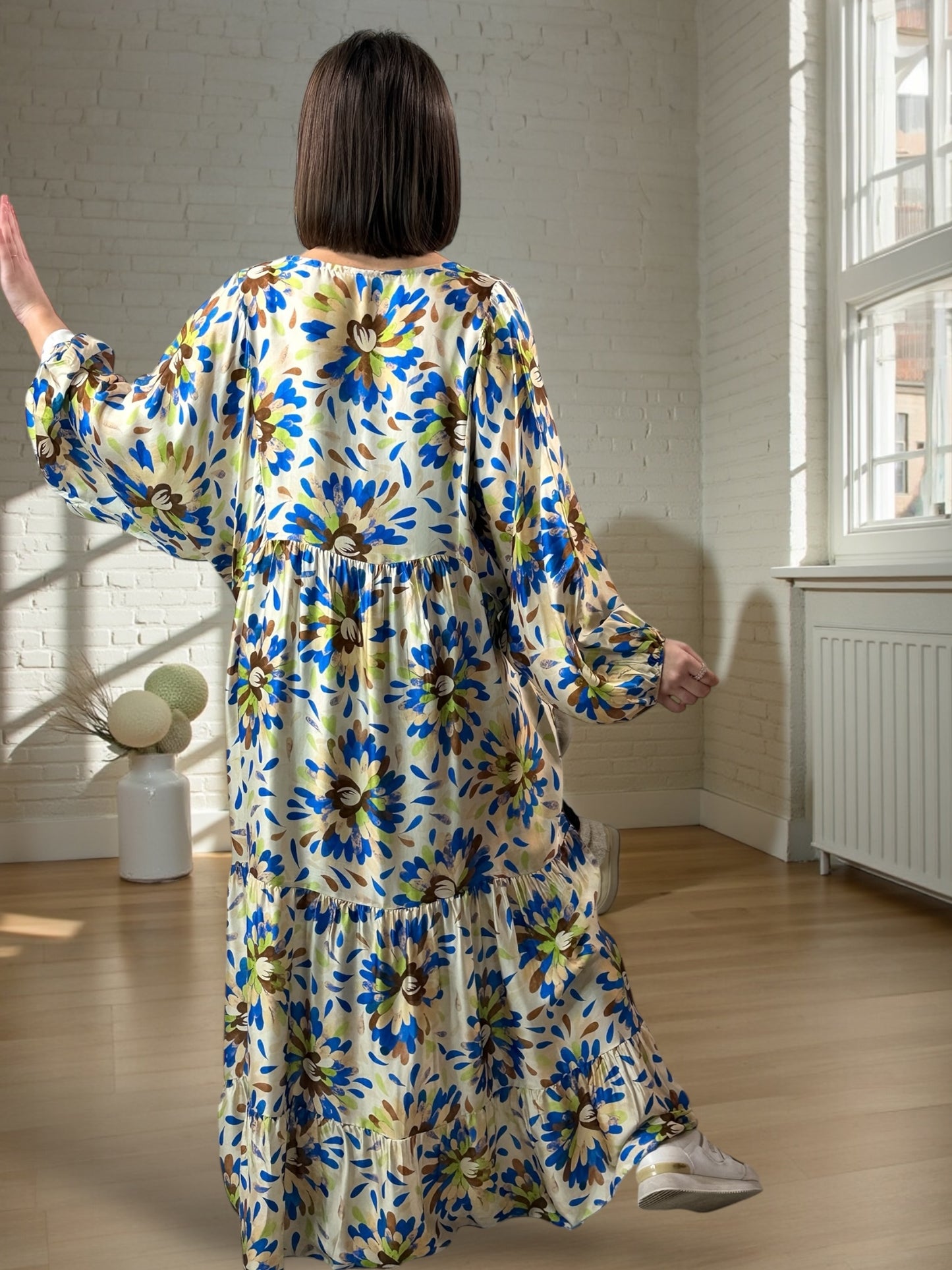 CAMILLA - ROBE AVEC DE LA SOIE MOTIF IMPERIAL JUSQU'A LA TAILLE 52