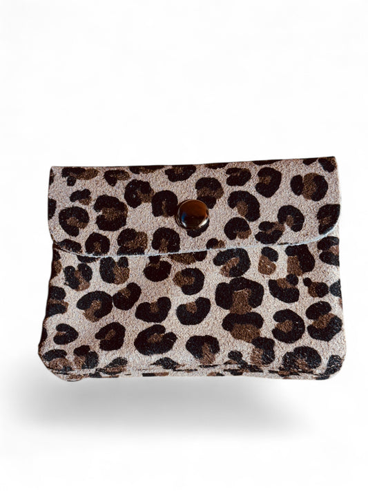 PORTE MONNAIE EN CUIR LEOPARD