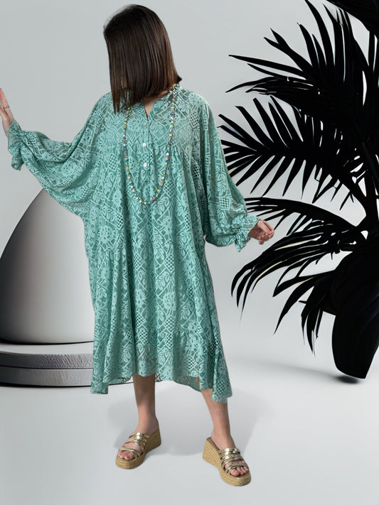DELLA - ROBE LAGON EN DENTELLE JUSQU'A LA TAILLE 54/56