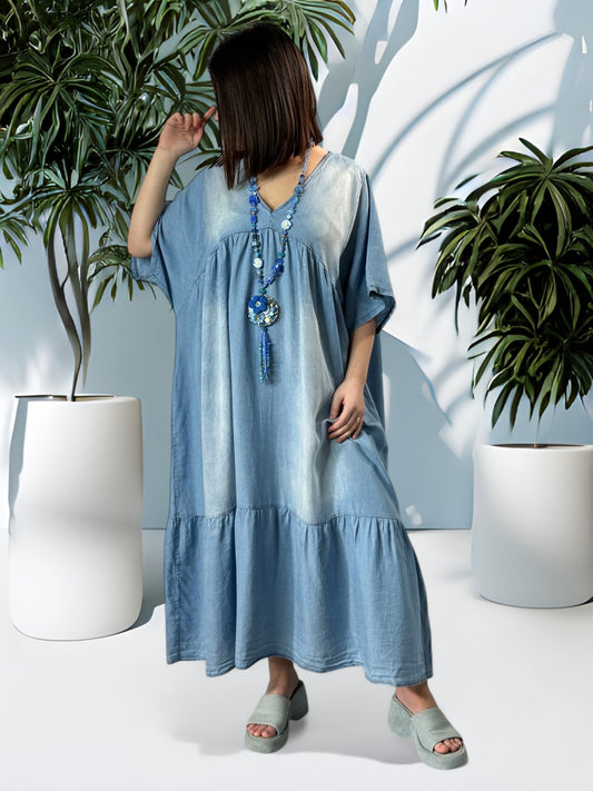 PAMELA - ROBE LONGUE FLUIDE BOHEME JUSQU'A LA TAILLE 56