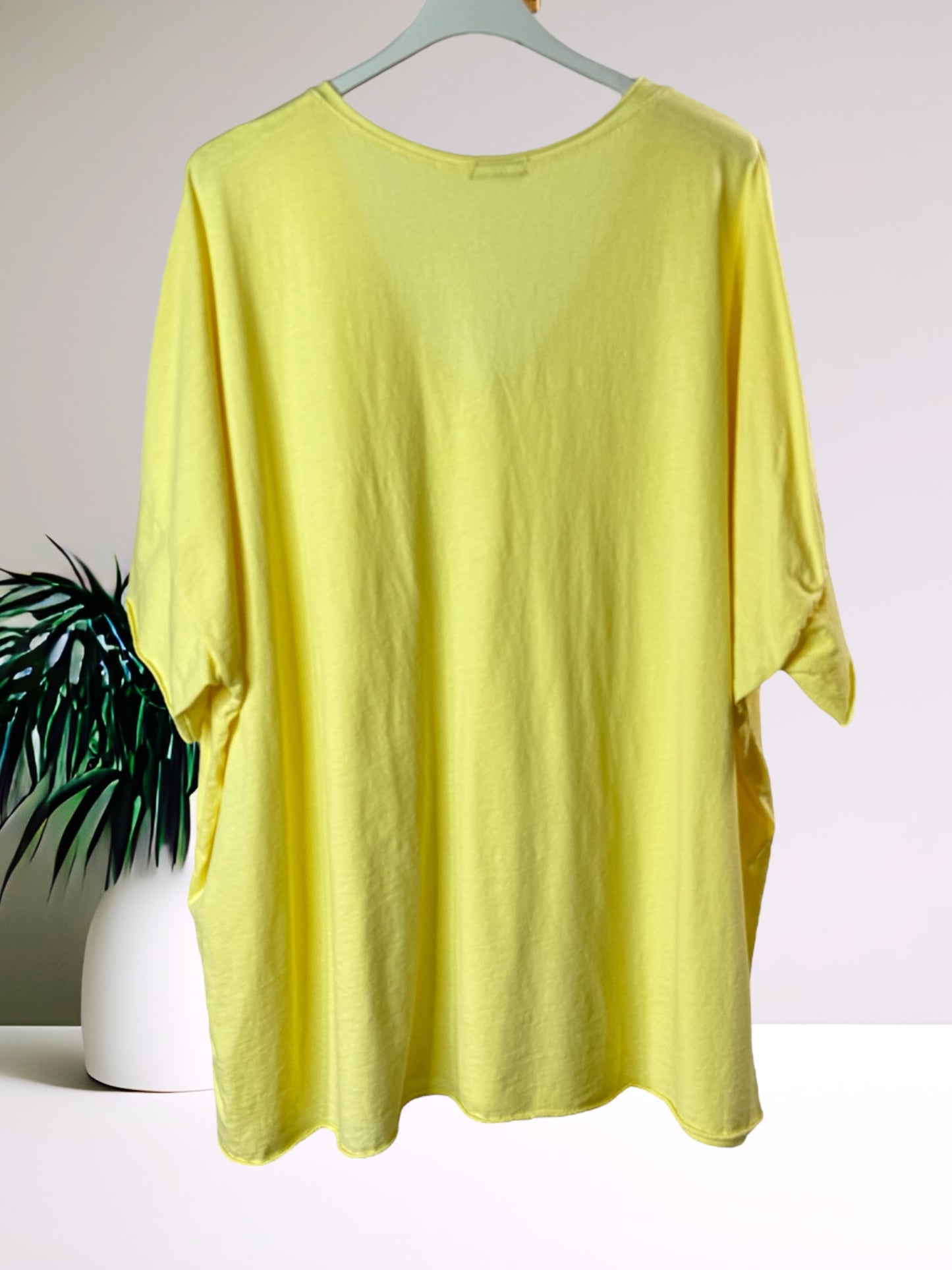 MAX - T-SHIRT EN COTON JAUNE TAILLE 48/50 A 56/58