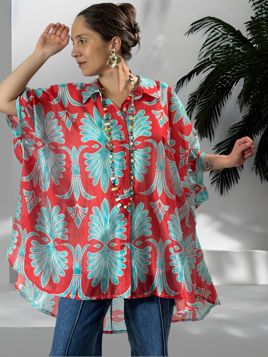 HILLARY - TUNIQUE OVERSIZE EN LYOCELL JUSQU'A LA TAILLE 60