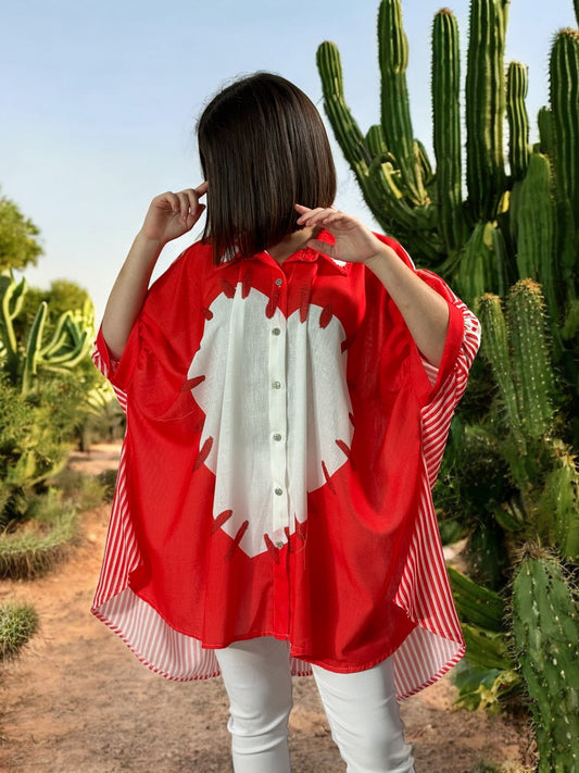 HONOLULU - TUNIQUE OVERSIZE A MOTIF JUSQU'A LA TAILLE 58