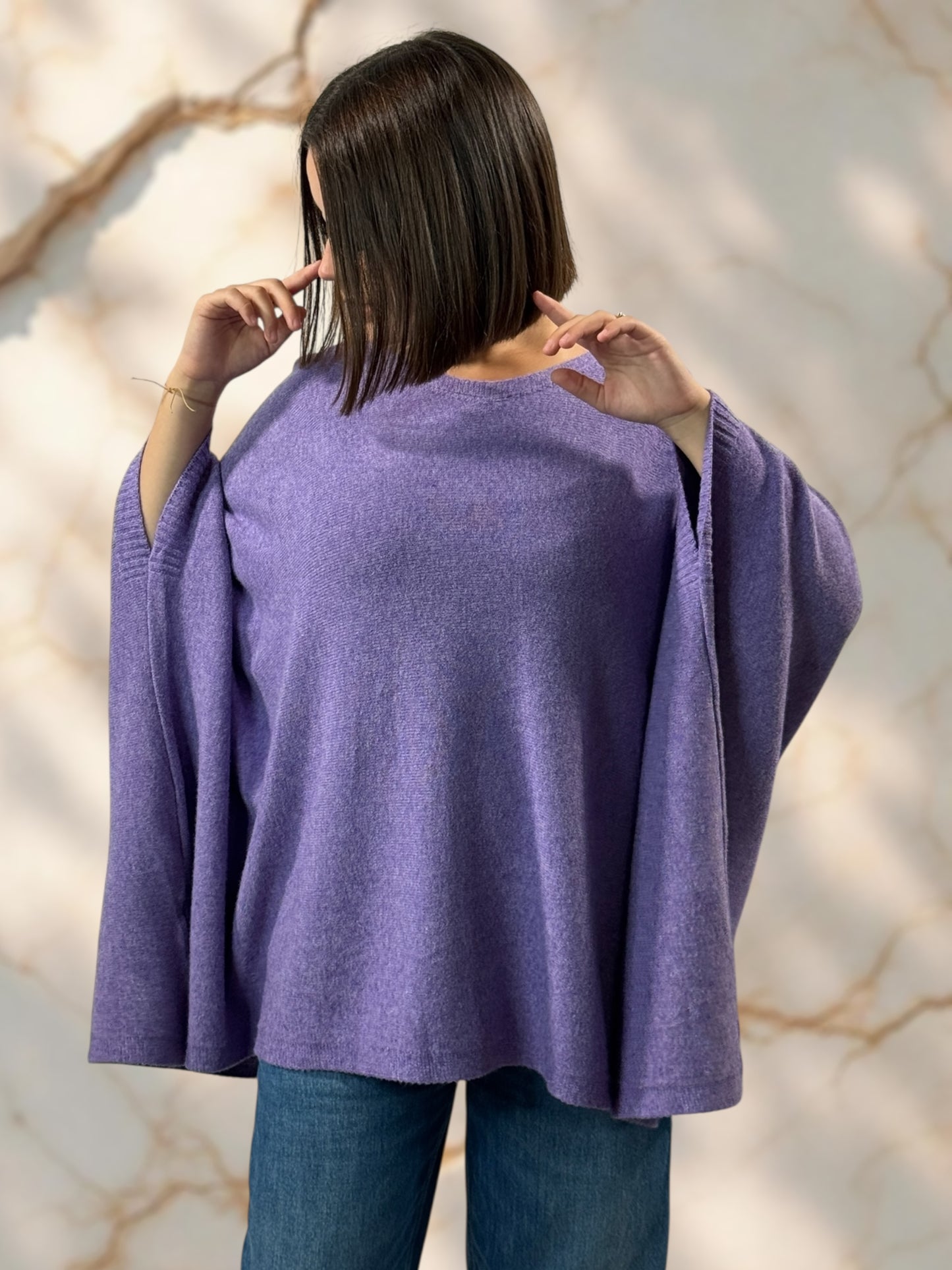 NICKO - PULL OVERSIZE LILAS JUSQU'A LA TAILLE 60