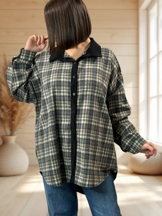 CAMBRIDGE - CHEMISE ECOSSAISE BLEUE JUSQU'A LA TAILLE 54