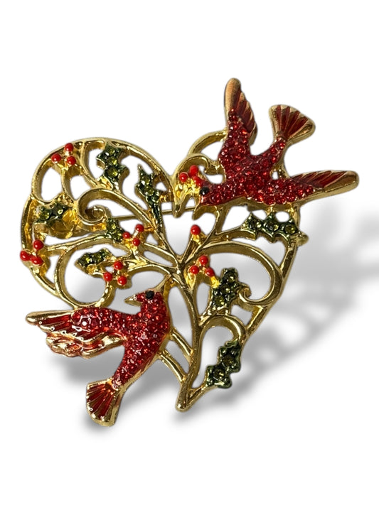 AMOURETTE - BROCHE TENDANCE AVEC STRASS