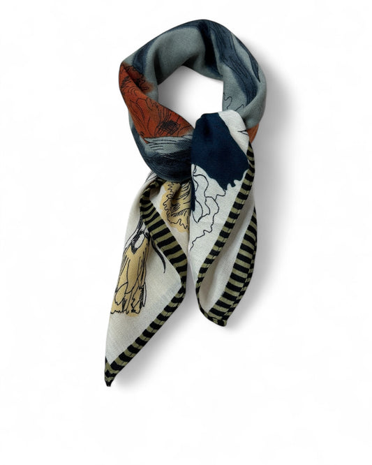 JULIETTE REF6 - PETIT FOULARD A MOTIF